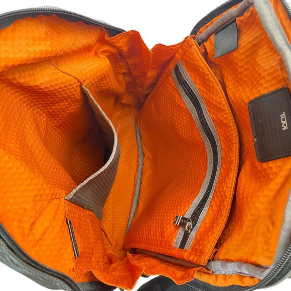 TUMI Alpha Bravo Knox Backpack in Grey and Orange - Picture 9 of 15